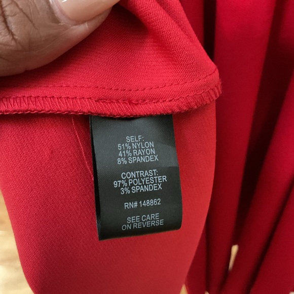 Torrid Vibrant Red Long Sleeve Dress with Black Accents - Picture 8 of 10